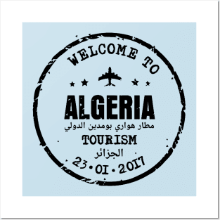 Algiers Houari Boumediene Airport passport stamp Posters and Art